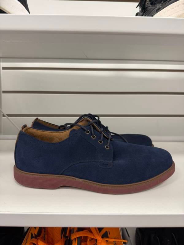 Men’s Navy Suede Casual Derby Shoes - Image 2