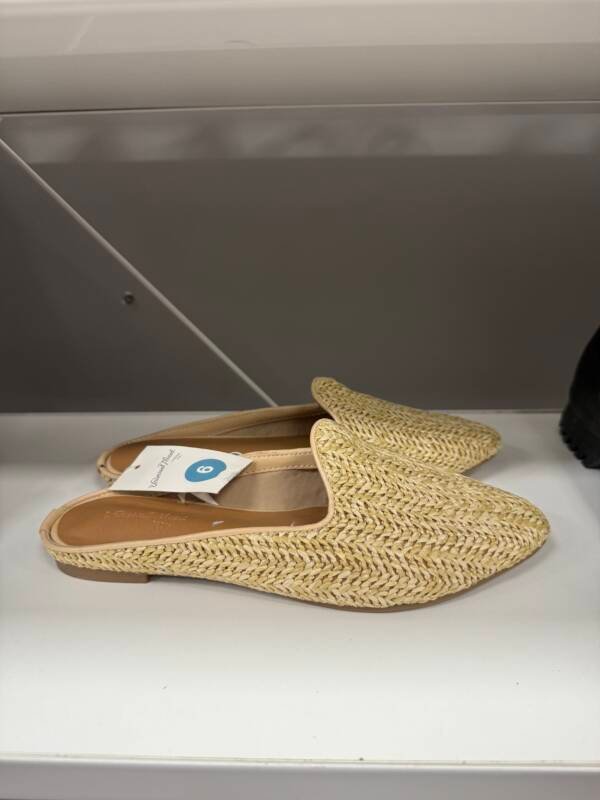 Women's Woven Raffia Pointed-Toe Mules - Image 2