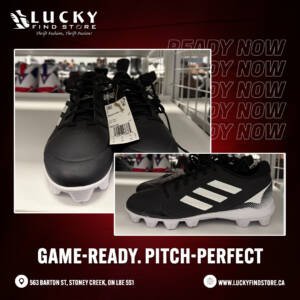 Adidas PureHustle 2 Softball / Football Cleats - Black & White
